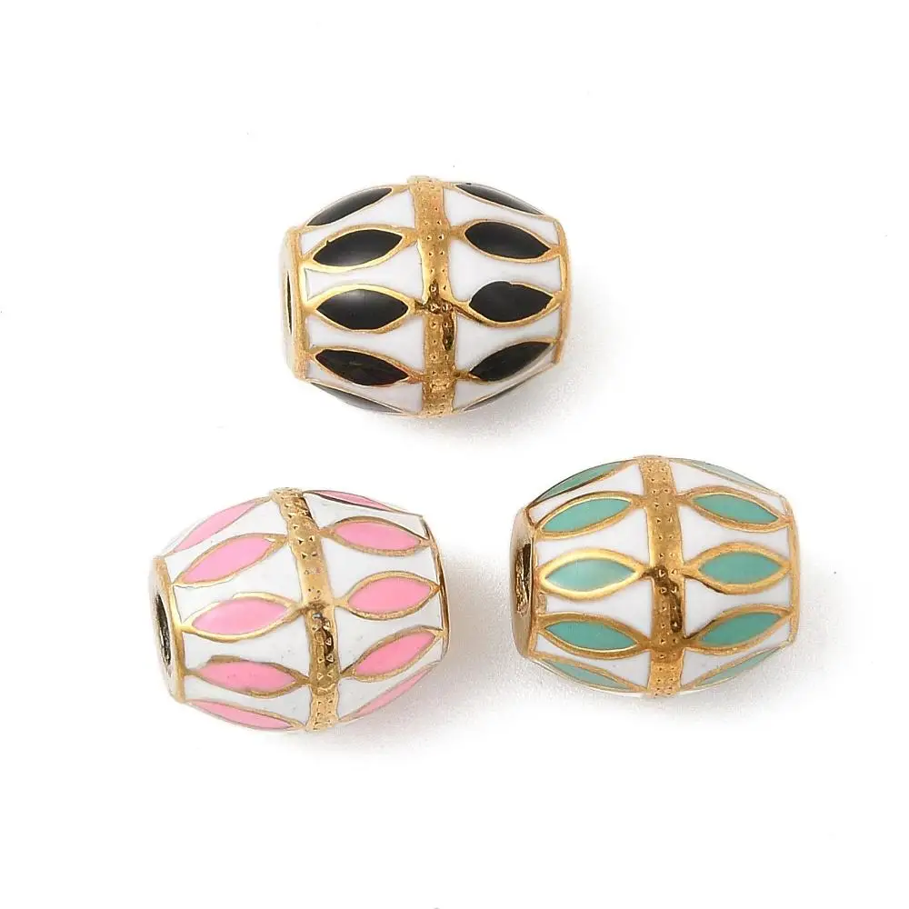 3pcs 304 Stainless Steel Enamel Beads Barrel Beads Spacer Oval Bead for Bracelets Jewelry Making Material Diy Finding Accessory
3pcs 304 Stainless Steel Enamel Beads Barrel Beads Spacer Oval Bead for Bracelets Jewelry Making Material Diy Finding Accessory