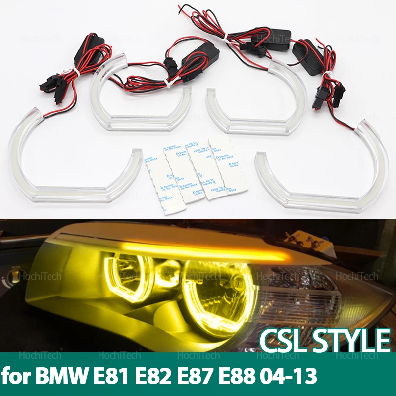 4X светодиодный комплект Angel Eyes CS CSL Style DRL DTM U Shape Light лимонно-желтого цвета для BMW 1 серии E81 E82 E87 E88 2004-13 галогенная фара
4X светодиодный комплект Angel Eyes CS CSL Style DRL DTM U Shape Light лимонно-желтого цвета для BMW 1 серии E81 E82 E87 E88 2004-13 галогенная фара