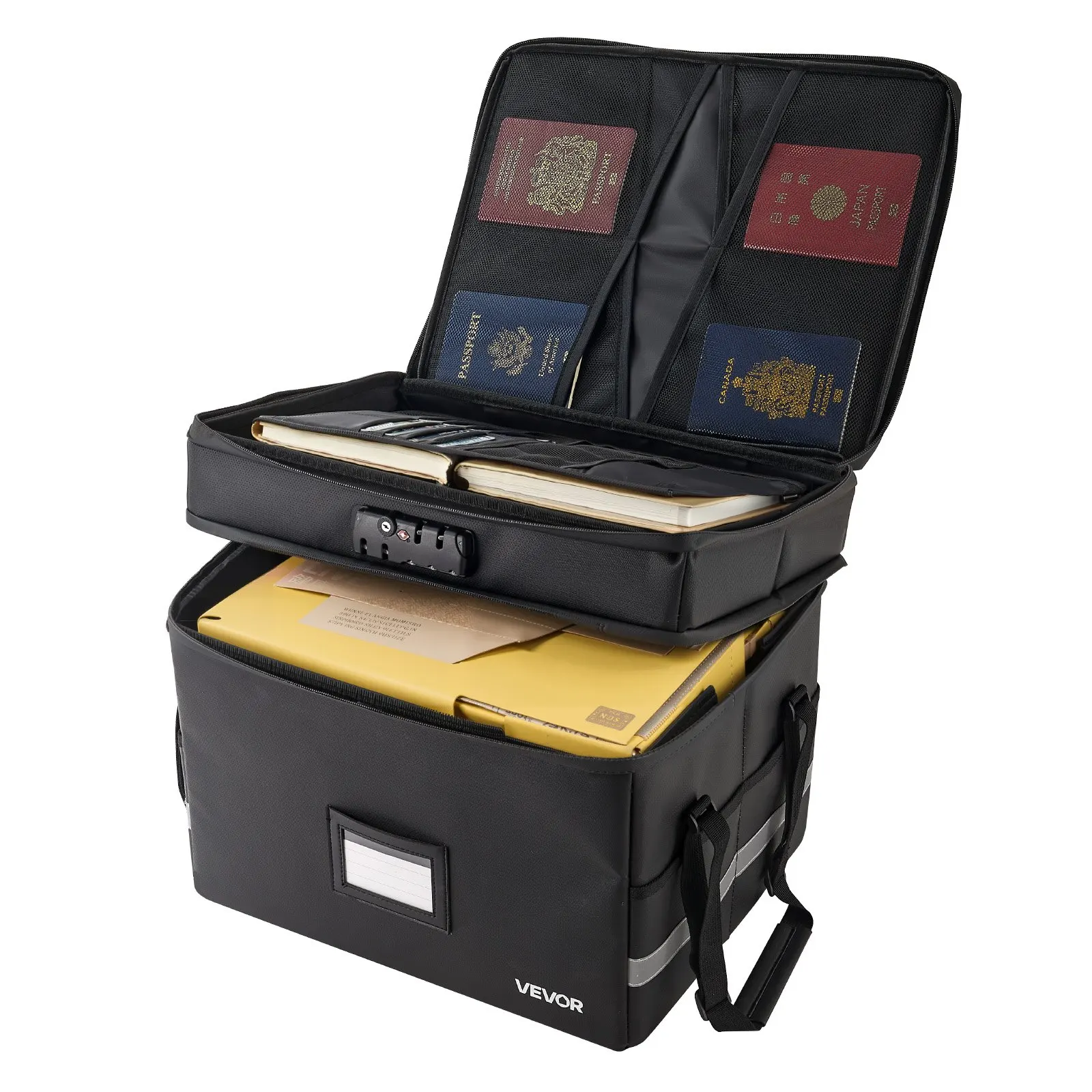 Fireproof Document Box, 1832 ℉ Heat Insulated Fireproof & Waterproof Box With Lock, Portable Two-Layer File Storage Organizer
Fireproof Document Box, 1832 ℉ Heat Insulated Fireproof & Waterproof Box With Lock, Portable Two-Layer File Storage Organizer