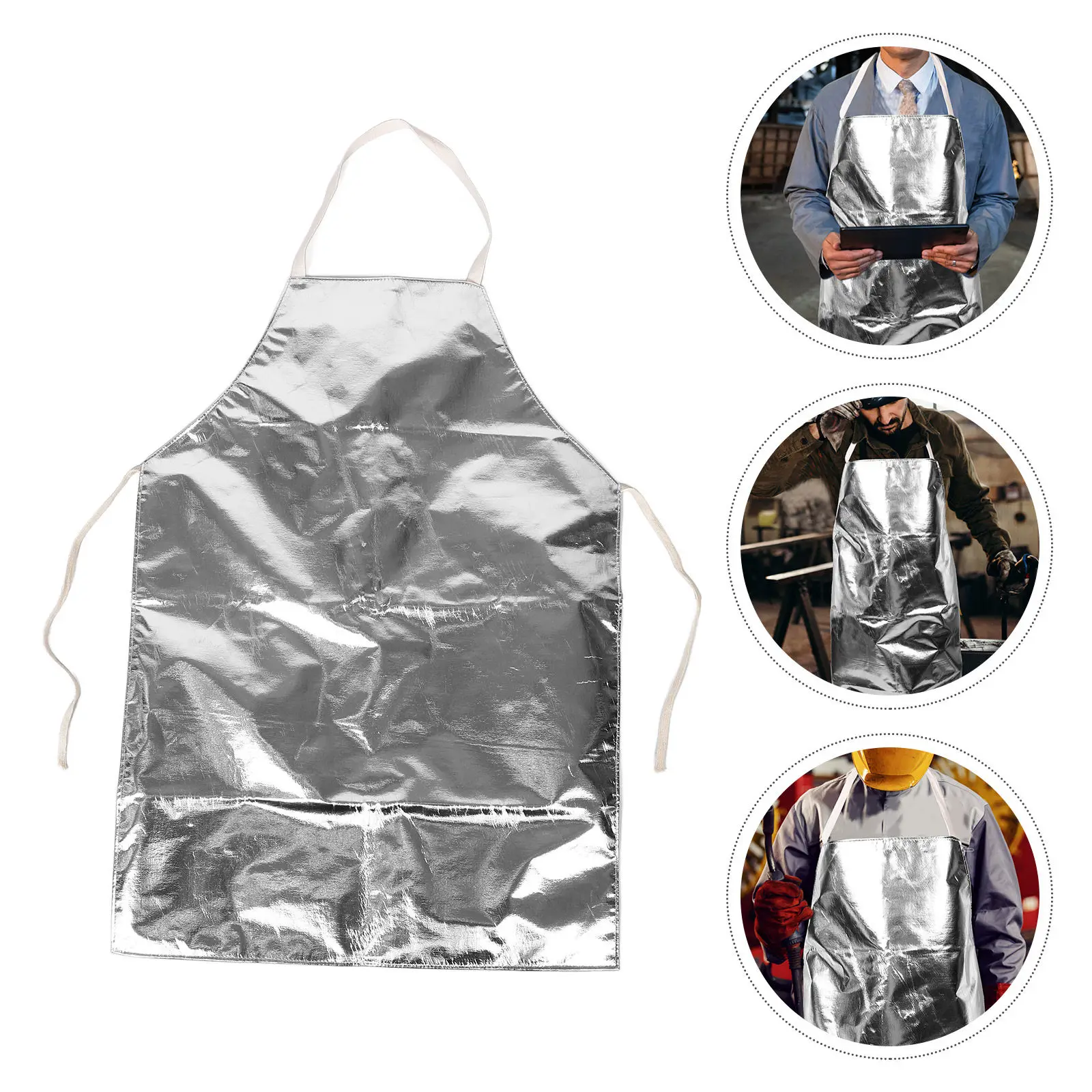 Insulated Protective Fireproof Apron Aluminum Foil Industrial Welding Heat Resistant Coverall Working Apron
Insulated Protective Fireproof Apron Aluminum Foil Industrial Welding Heat Resistant Coverall Working Apron