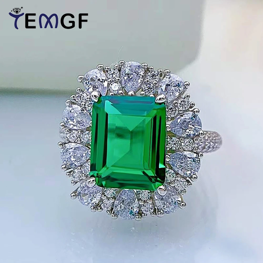TEMGF Роскошное кольцо с цирконом изумрудной огранки 9*11 мм, стерлинговое серебро 925 пробы для женщин, сверкающие ювелирные изделия, подарки-сюрпризы на годовщину
TEMGF Роскошное кольцо с цирконом изумрудной огранки 9*11 мм, стерлинговое серебро 925 пробы для женщин, сверкающие ювелирные изделия, подарки-сюрпризы на годовщину