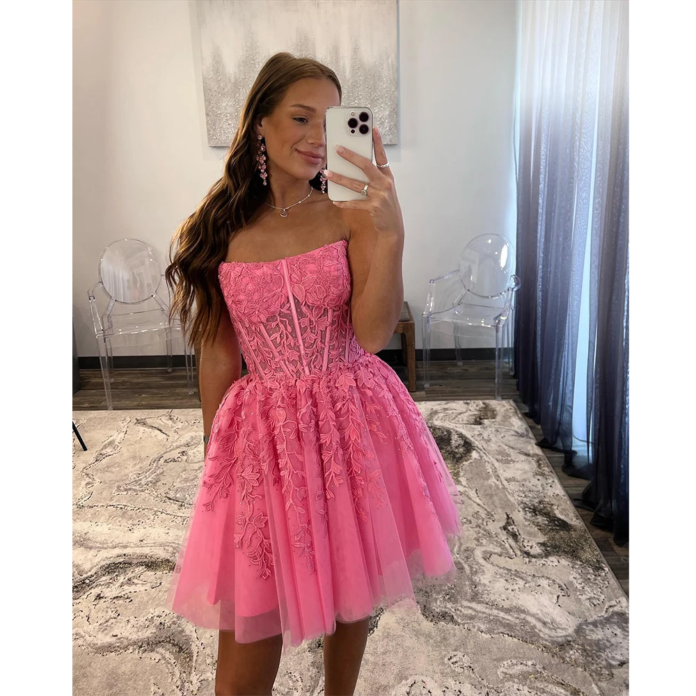MVOZEIN New Listing Homecoming Dress 2026 A-Line Strapless Above Knee Short Prom Dresses Appliques Mini Party Dress Cocktail
MVOZEIN New Listing Homecoming Dress 2026 A-Line Strapless Above Knee Short Prom Dresses Appliques Mini Party Dress Cocktail