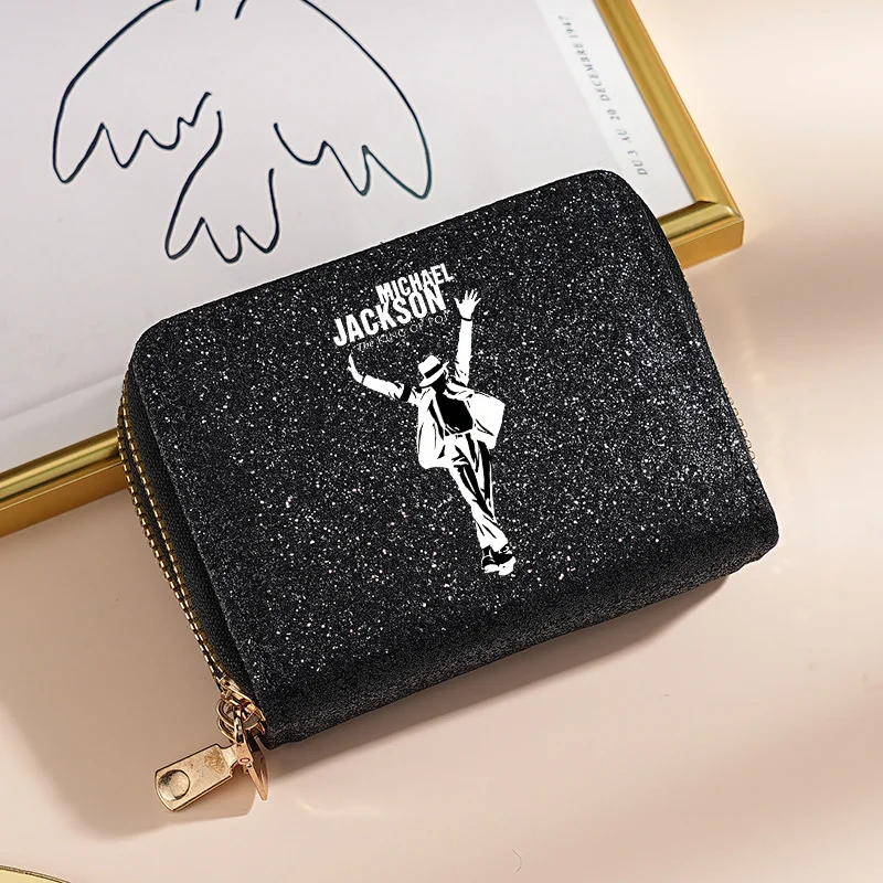 Vintage Michael Jackson Graphic Wallet Fashion Print Shiny Short Zipper Multi-card Coin Purse Sequin Bank Card Storage Bag Gifts
Vintage Michael Jackson Graphic Wallet Fashion Print Shiny Short Zipper Multi-card Coin Purse Sequin Bank Card Storage Bag Gifts