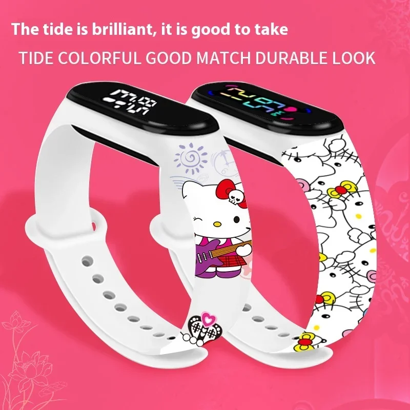 Светодиодные электронные часы Hello Kitty, подходят для взрослых и детей, спортивный браслет, часы с принтом Hello Kitty, подарок, материал ТПУ
Светодиодные электронные часы Hello Kitty, подходят для взрослых и детей, спортивный браслет, часы с принтом Hello Kitty, подарок, материал ТПУ
