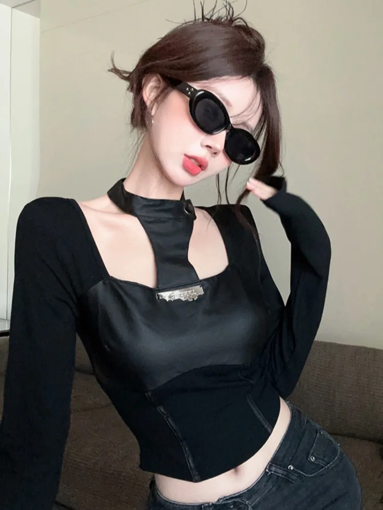 American Style Hot Girl T-Shirt Women's Sexy Clavicle Baring Neckline Long Sleeve Base Shirt Sweet Cool Inner Wear Top
American Style Hot Girl T-Shirt Women's Sexy Clavicle Baring Neckline Long Sleeve Base Shirt Sweet Cool Inner Wear Top