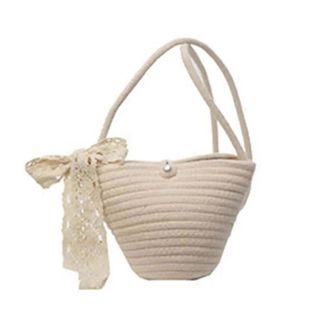 Women Handbag Stripe Weave Straw Crossbody Bag Cotton Rope Weave Sweet Bucket Bag French Style with Silk Scarf Beach Bag Summer
Women Handbag Stripe Weave Straw Crossbody Bag Cotton Rope Weave Sweet Bucket Bag French Style with Silk Scarf Beach Bag Summer
