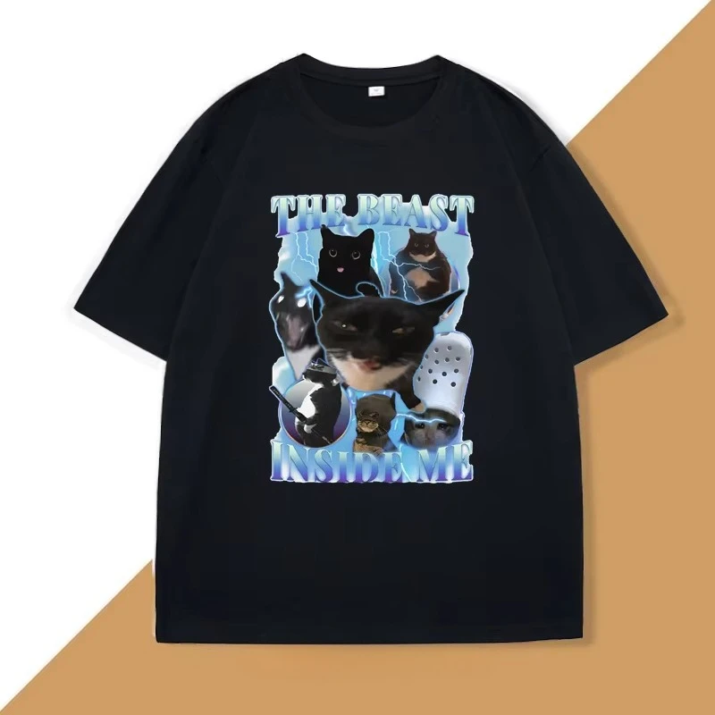 The Beast Inside Me 90s Vintage Funny Cat Meme T Shirt Women Men Cats Lover T-Shirt Goofy Cats Cotton Short Sleeve Women Tops
The Beast Inside Me 90s Vintage Funny Cat Meme T Shirt Women Men Cats Lover T-Shirt Goofy Cats Cotton Short Sleeve Women Tops