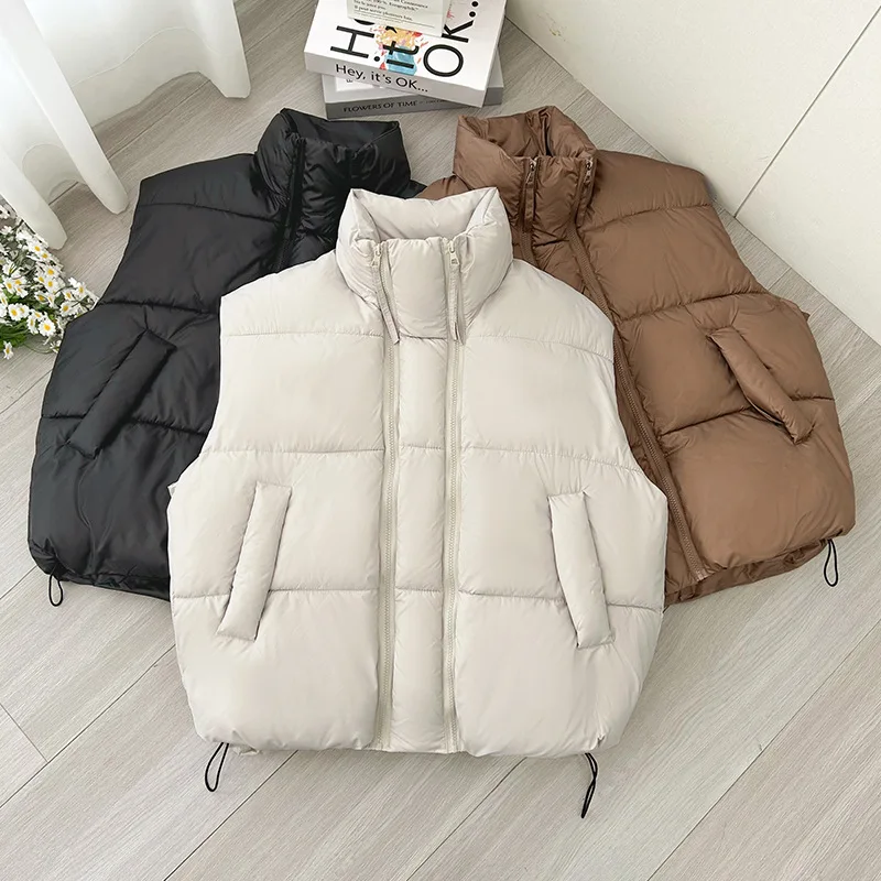 Women Vest Autumn Winter Sleeveless Waistcoat Casual Women Thick Short Vestcoat Two Pockets Warm Sleeveless Jacket for Female
Women Vest Autumn Winter Sleeveless Waistcoat Casual Women Thick Short Vestcoat Two Pockets Warm Sleeveless Jacket for Female