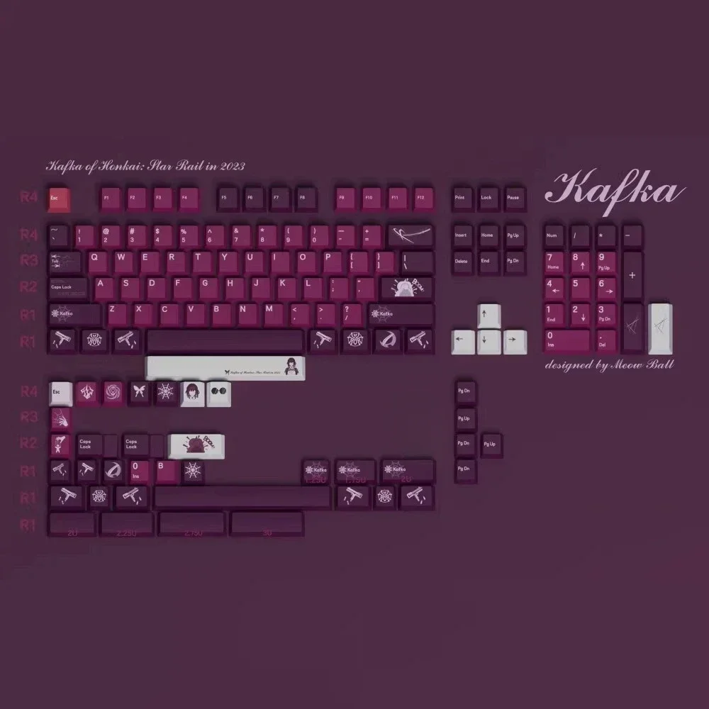 Kafka Keycaps PBT Dye Sub Gaming Key Caps Cherry Profile Lightproof Keycap 144 Keys/set For Alice Honkai Star Rail
Kafka Keycaps PBT Dye Sub Gaming Key Caps Cherry Profile Lightproof Keycap 144 Keys/set For Alice Honkai Star Rail