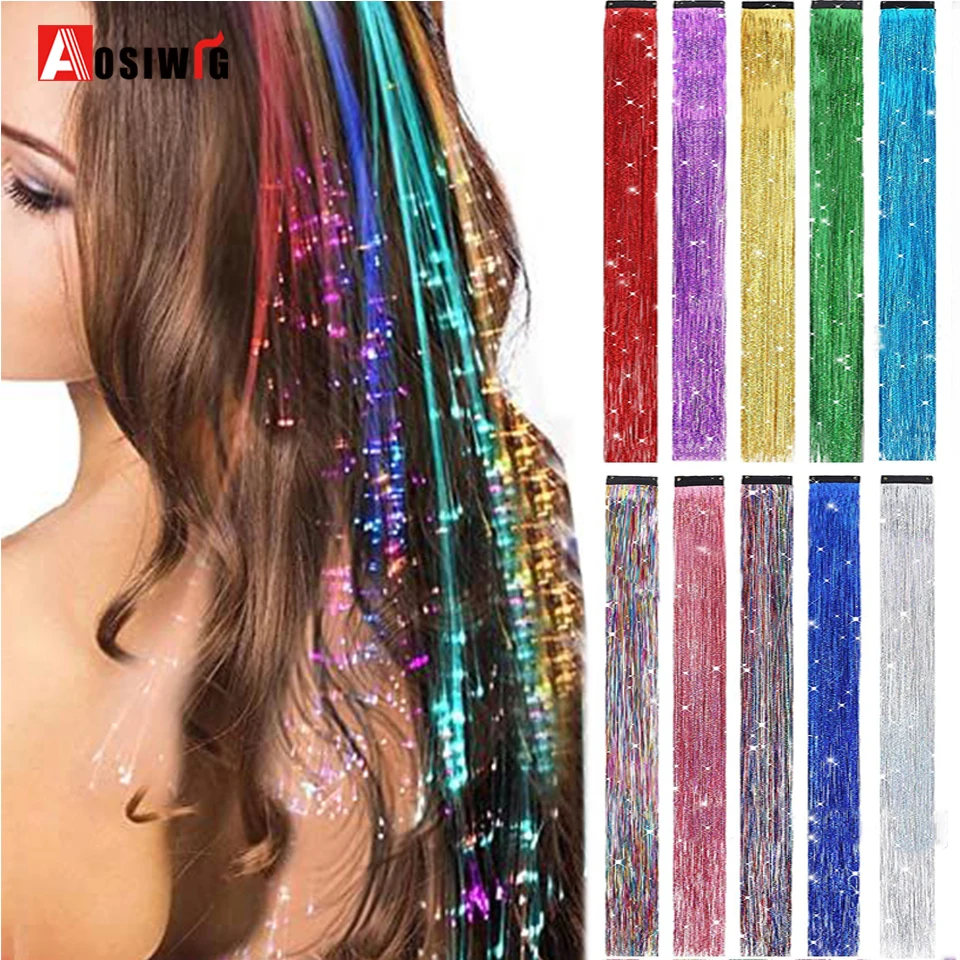 Sparkle Hair Tinsel Chip In Extensions Synthetic Rainbow Colored Glitter Hair Extensions Party Highlight Hair Pieces For Girls
Sparkle Hair Tinsel Chip In Extensions Synthetic Rainbow Colored Glitter Hair Extensions Party Highlight Hair Pieces For Girls