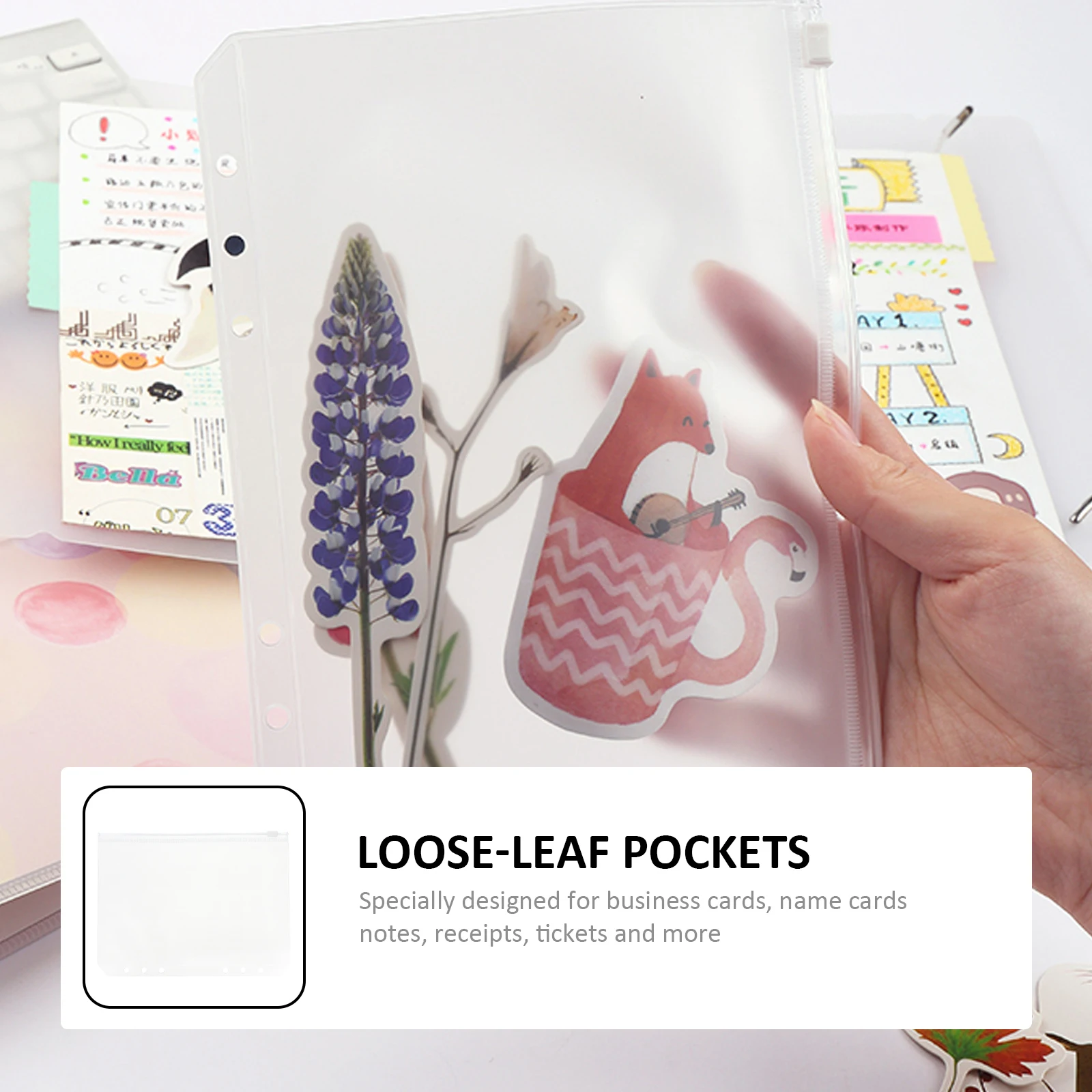 PVC Zipper Binder Bags Office Accessories Business Cards Notes Receipts Tickets Rounded Corner Design Portable Pouches
PVC Zipper Binder Bags Office Accessories Business Cards Notes Receipts Tickets Rounded Corner Design Portable Pouches