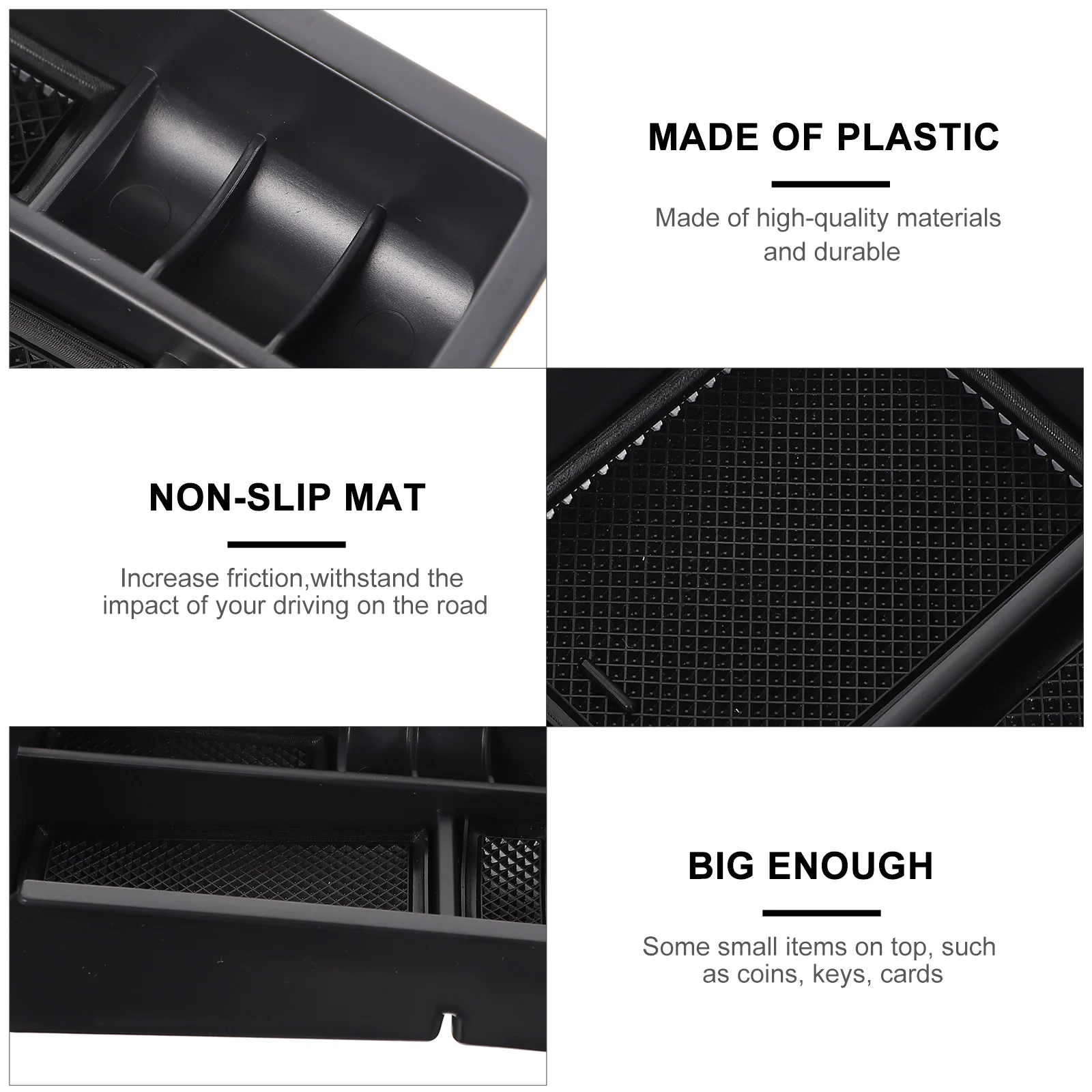 Car Armrest Organizer Storage Box Black Matte ABS Plastic Center Console Tray Secondary Compartment Car Accessory
Car Armrest Organizer Storage Box Black Matte ABS Plastic Center Console Tray Secondary Compartment Car Accessory