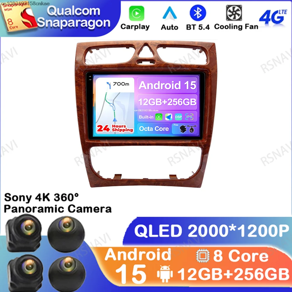 Android 15 For Mercedes Benz C-Class W209 C200 C320 C350 CLK W203 2002 - 2005 DVD Qualcomm Multimedia DSP GPS Stereo 4G LTE BT
Android 15 For Mercedes Benz C-Class W209 C200 C320 C350 CLK W203 2002 - 2005 DVD Qualcomm Multimedia DSP GPS Stereo 4G LTE BT