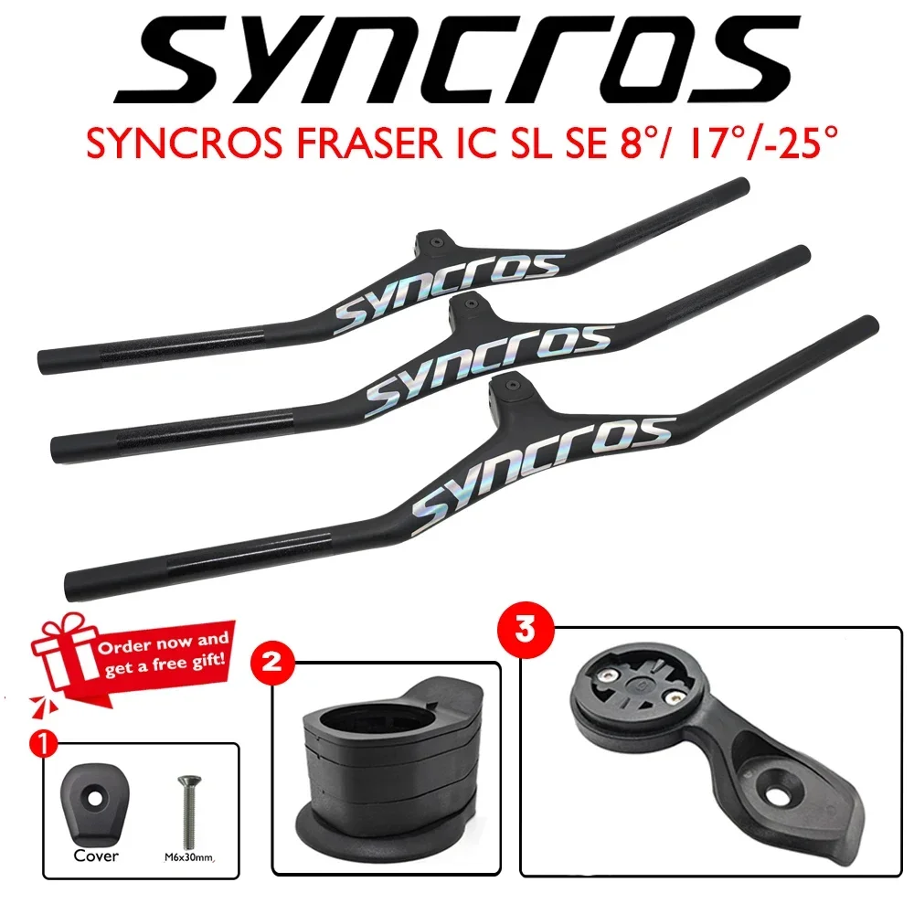 SYNCROS Mountain -8°/-17°/-25° Bar, FRASER IC SL SE integrated carbon fiber handlebars, 28.6mm, for XC/DC, bicycle accessories
SYNCROS Mountain -8°/-17°/-25° Bar, FRASER IC SL SE integrated carbon fiber handlebars, 28.6mm, for XC/DC, bicycle accessories