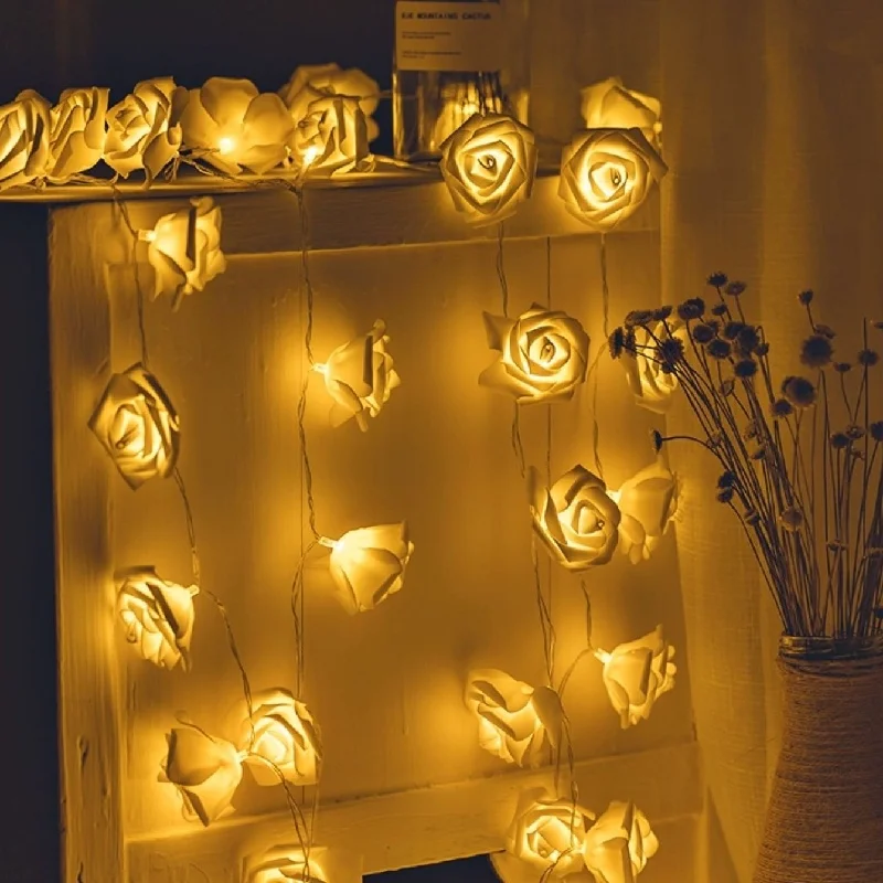 String Lights Rose Flower Festoon LED Lights 20 Leds Christmas Indoor Decorations For Home Valentines Fairy Light
String Lights Rose Flower Festoon LED Lights 20 Leds Christmas Indoor Decorations For Home Valentines Fairy Light