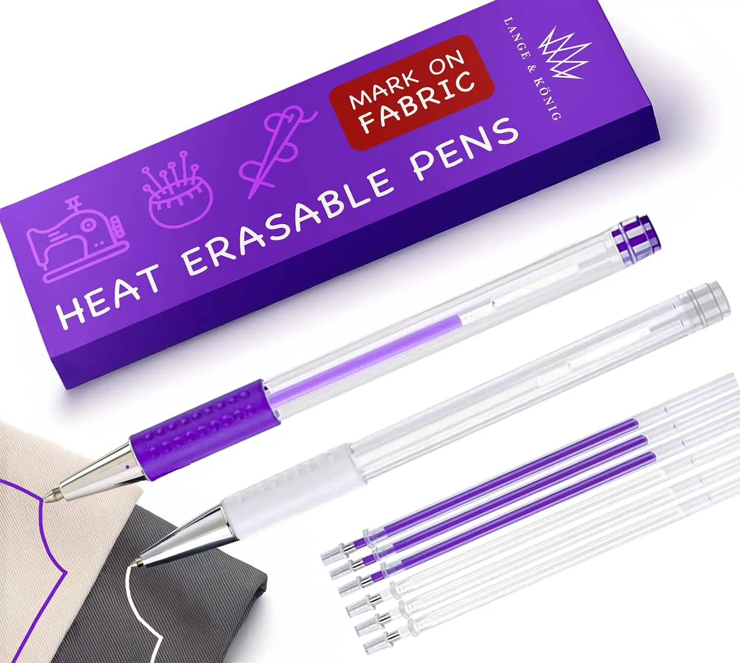 Heat Erasable Fabric Marking Pens for Sewing, Quilting & Embroidery Supplies
Heat Erasable Fabric Marking Pens for Sewing, Quilting & Embroidery Supplies