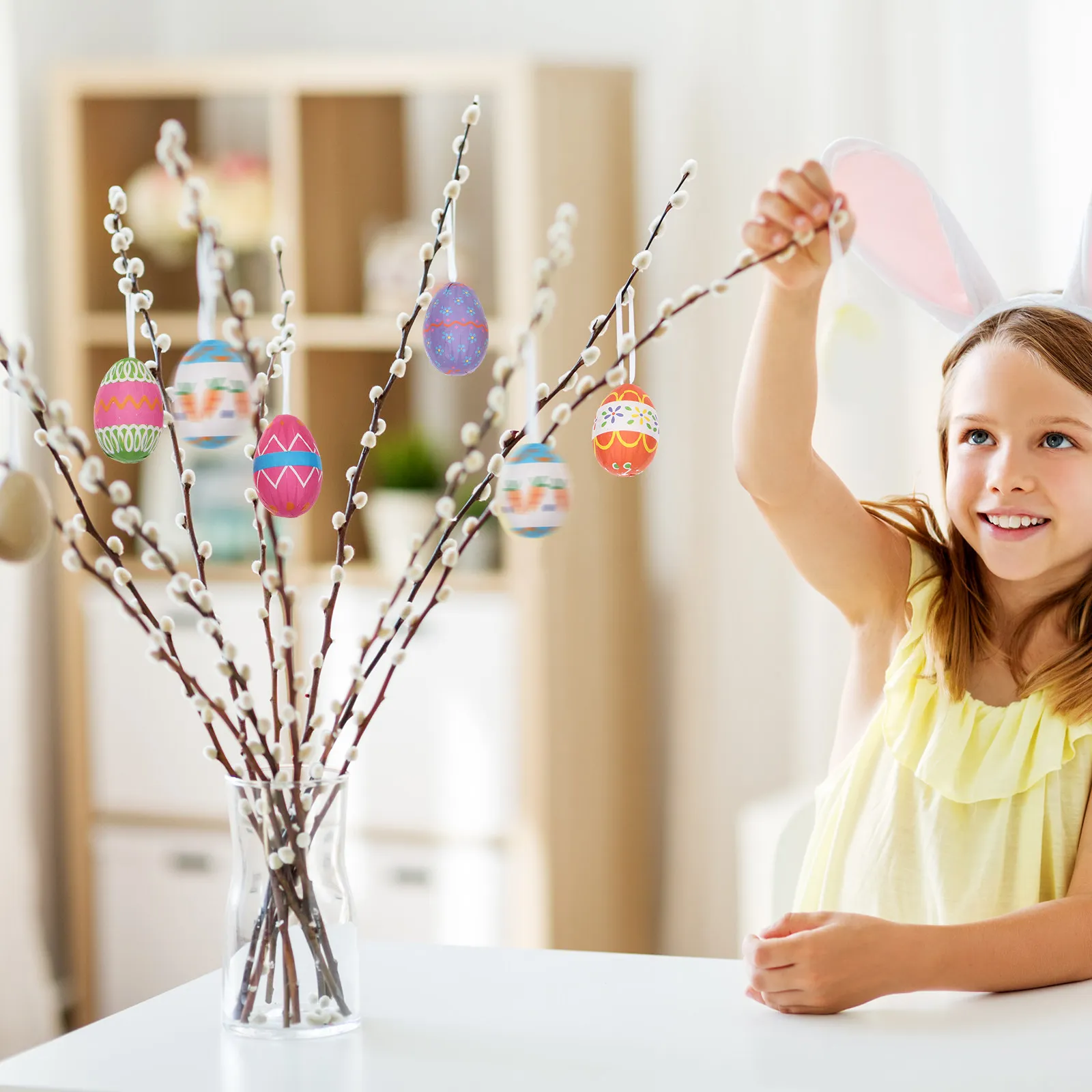 12 Pcs Egg Decorating Kit Eggs Hanging Ornaments Decorations Supplies Spring for Tree
12 Pcs Egg Decorating Kit Eggs Hanging Ornaments Decorations Supplies Spring for Tree