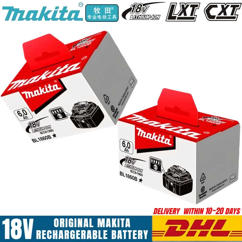 original Makita batteryrechargeable 18V 6.0Ah battery, Makita 18V BL1840, BL1830, BL1850, BL1850B Makita tool battery 
original Makita batteryrechargeable 18V 6.0Ah battery, Makita 18V BL1840, BL1830, BL1850, BL1850B Makita tool battery