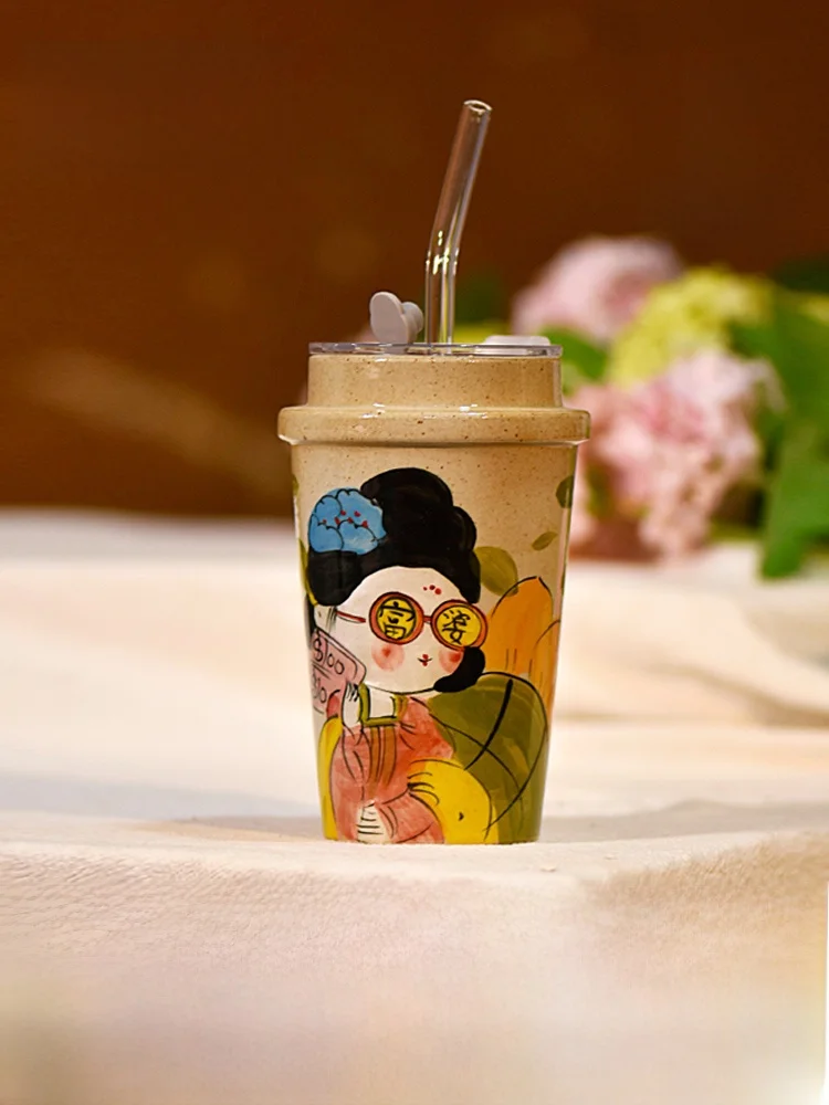Hand-Painted Cerc Suower St Cup Cola Cup Creative Mark Cup Fine Office Cup Pure Clay Porcelain Beverage Container
Hand-Painted Cerc Suower St Cup Cola Cup Creative Mark Cup Fine Office Cup Pure Clay Porcelain Beverage Container
