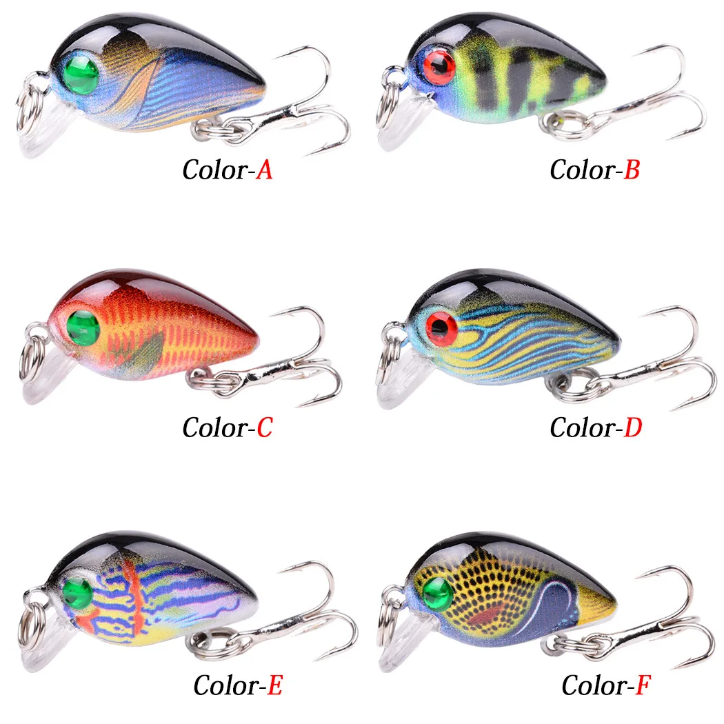Realistic Colorful Painted Floating Mini Crankbait 2.8cm Hard Fishing Lure Bait for Bass Trout Perch Freshwater Stream Fishing
Realistic Colorful Painted Floating Mini Crankbait 2.8cm Hard Fishing Lure Bait for Bass Trout Perch Freshwater Stream Fishing