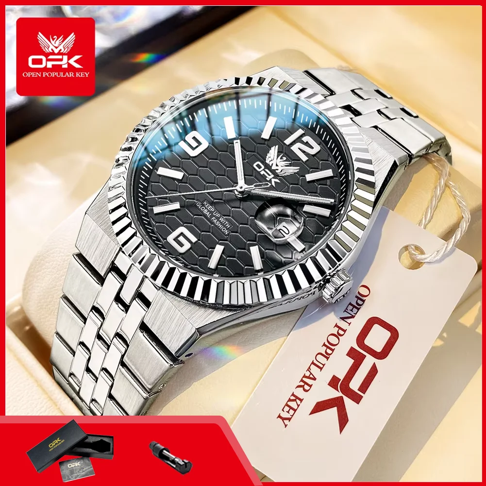 OPK 8186 Man Watch 30M Waterproof Luminous Stainless Steel Strap Classic Digital Dial Brand Quartz Business Wristwatches for Men
OPK 8186 Man Watch 30M Waterproof Luminous Stainless Steel Strap Classic Digital Dial Brand Quartz Business Wristwatches for Men