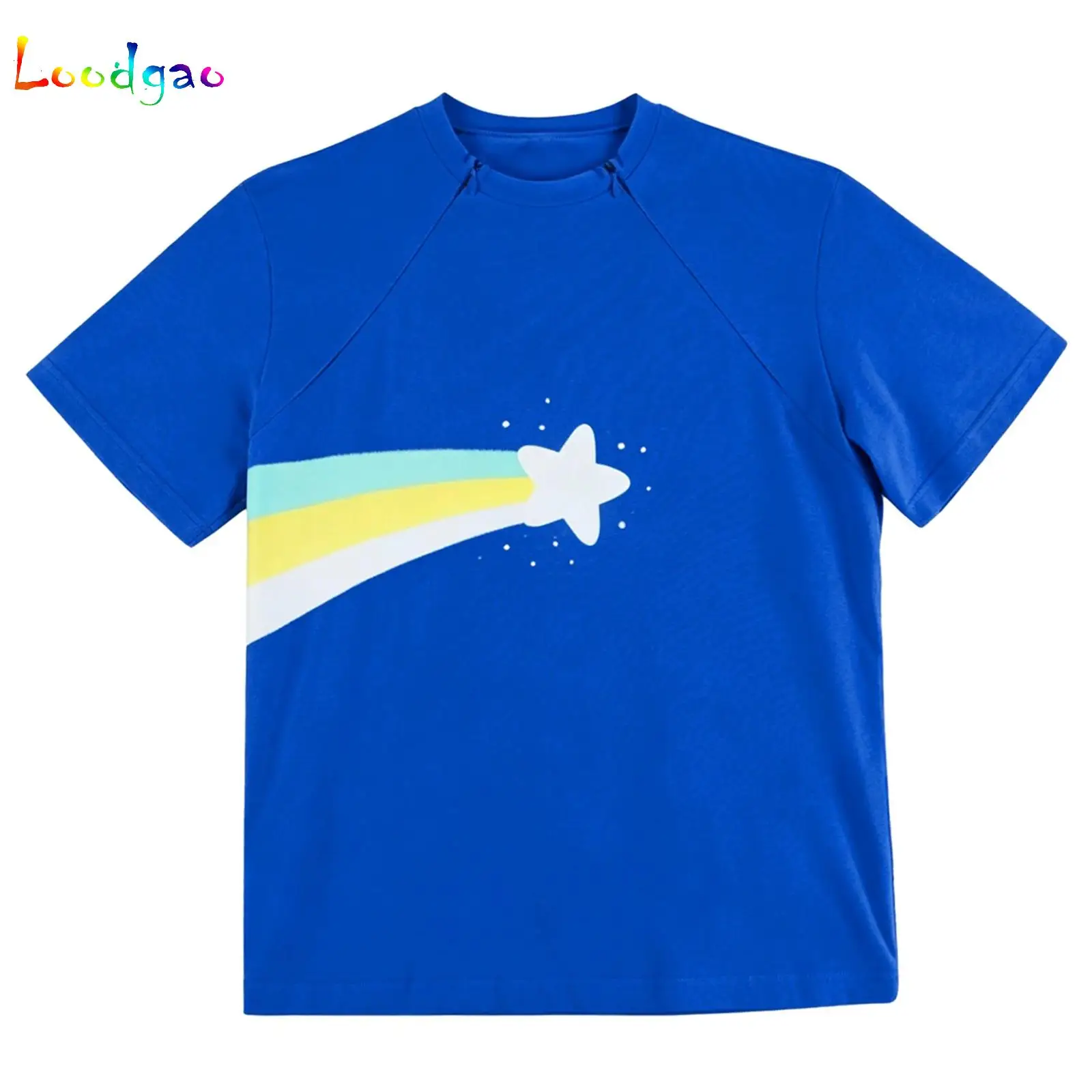 Kids Boys Girls Short Sleeve Rainbow Print Chest Port Access Chemo T-shirt Special Needs Adaptive Clothing Wearing All Day
Kids Boys Girls Short Sleeve Rainbow Print Chest Port Access Chemo T-shirt Special Needs Adaptive Clothing Wearing All Day
