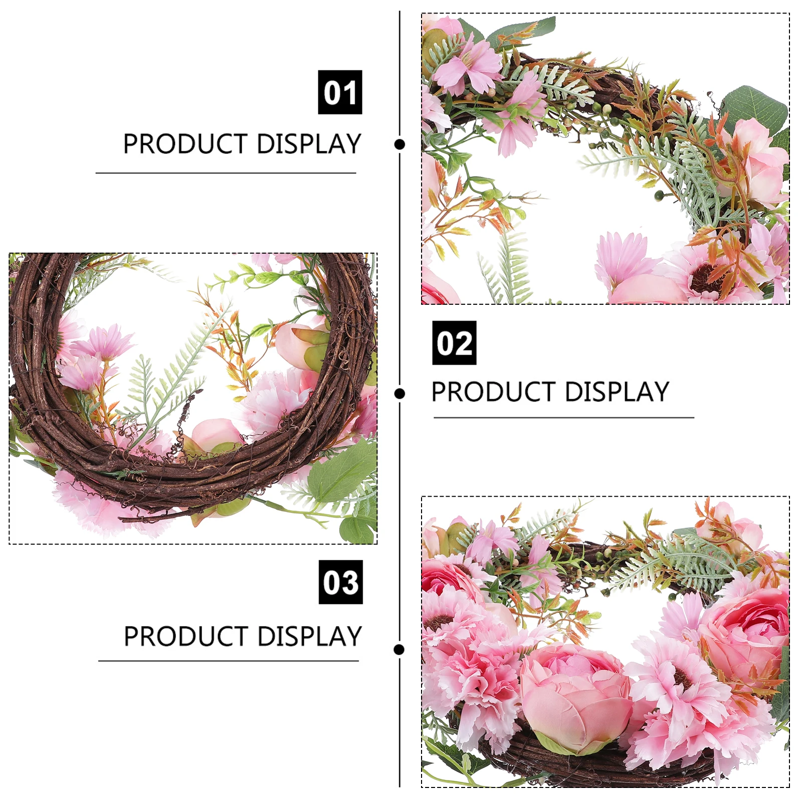 1pc Peony Flower Wreath Door Wedding Home Decoration Garland Ornament Non Fading Decorative Wreath Hanger 
1pc Peony Flower Wreath Door Wedding Home Decoration Garland Ornament Non Fading Decorative Wreath Hanger