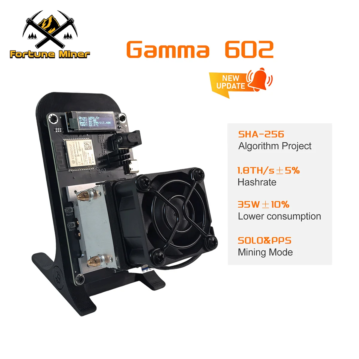 2026 Upgraded Gamma 601/602 1.8TH/S Bitcoin Miner SOLO Miner BM1370 SHA256 20~35W Low Power ASIC Crypto Mining Machine
2026 Upgraded Gamma 601/602 1.8TH/S Bitcoin Miner SOLO Miner BM1370 SHA256 20~35W Low Power ASIC Crypto Mining Machine