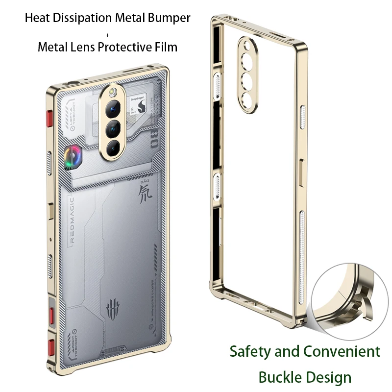Luxury Aluminum Alloy Bumper Frame Case For Redmagic 8 8s Pro Plus Pro+ 5G Metal Camera Protective Film Back Bumpers Casing
Luxury Aluminum Alloy Bumper Frame Case For Redmagic 8 8s Pro Plus Pro+ 5G Metal Camera Protective Film Back Bumpers Casing