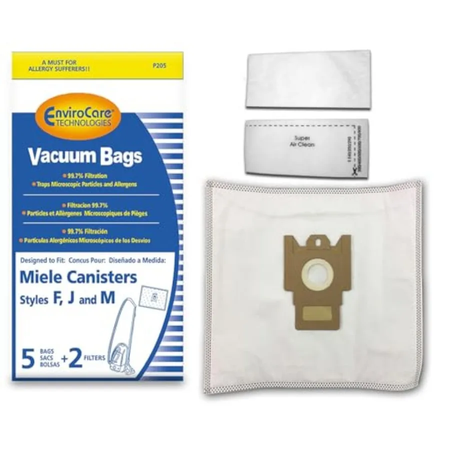 Replacement Allergen Vacuum Cleaner Dust Bags made to fit Miele Canisters Style F J M 5 pack with 2 Filters
Replacement Allergen Vacuum Cleaner Dust Bags made to fit Miele Canisters Style F J M 5 pack with 2 Filters
