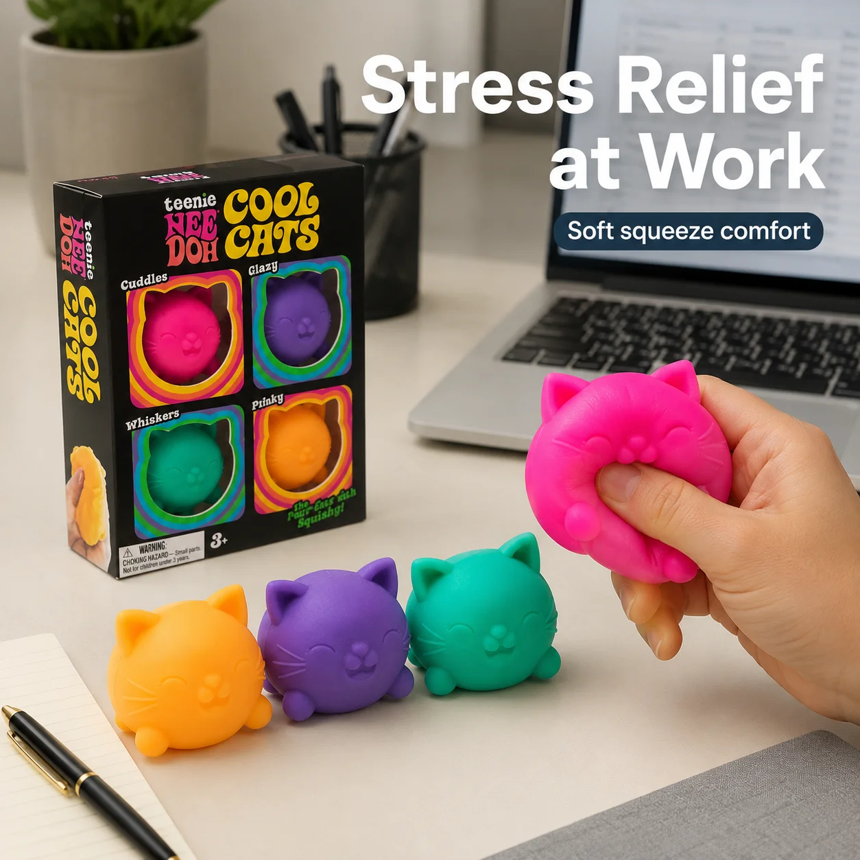 NeeDoh,a soft,pinchable,stress-relieving toy for cool kittens,helps relieve stress and reduce anxiety,and is suitable for adults
NeeDoh,a soft,pinchable,stress-relieving toy for cool kittens,helps relieve stress and reduce anxiety,and is suitable for adults