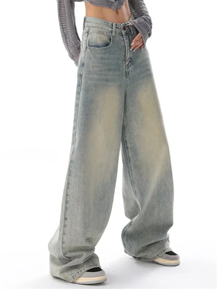 Y2K Blue Jeans for Women High Quality High Waist American Street Wide Leg Pants Hip Hop Vintage Straight 2024 Autumn Trousers
Y2K Blue Jeans for Women High Quality High Waist American Street Wide Leg Pants Hip Hop Vintage Straight 2024 Autumn Trousers