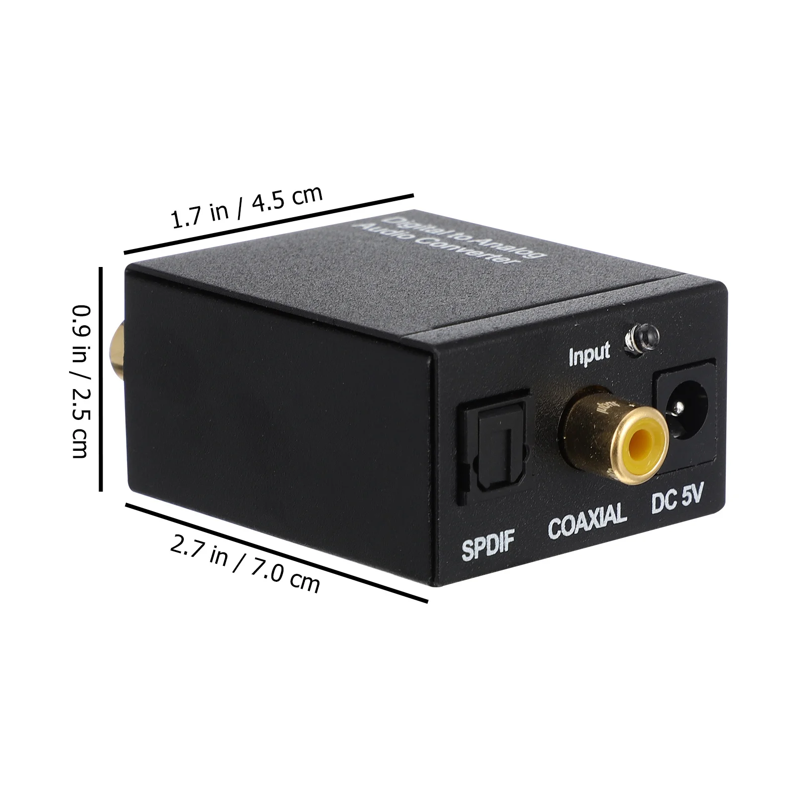 Digital to Analog Audio Converter Adapter Fiber Coaxial to 3.5mm Analog Audio Adapter Durable ABS Metal for Speaker Amplifier 
Digital to Analog Audio Converter Adapter Fiber Coaxial to 3.5mm Analog Audio Adapter Durable ABS Metal for Speaker Amplifier