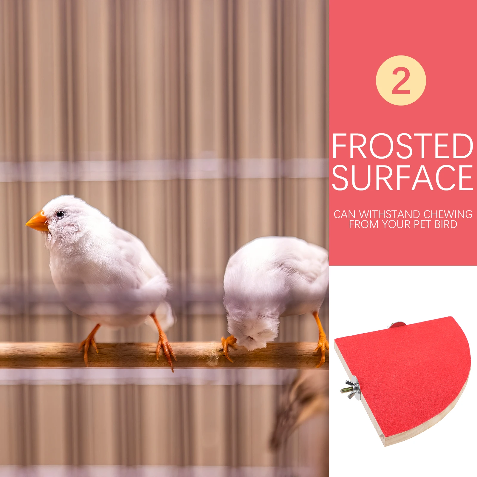 Fan Shape Frosted Wooden For Pedal Parrot Hamster Squirrel Small Durable Chew Resistant Bird Cage Decoration
Fan Shape Frosted Wooden For Pedal Parrot Hamster Squirrel Small Durable Chew Resistant Bird Cage Decoration