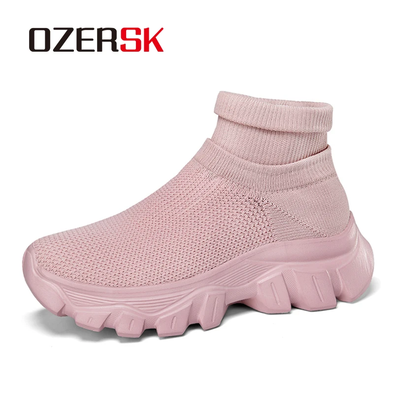 OZERSK Women Casual Sneakers Fly Woven Upper Lightweight Durable Sole Comfortable Breathable Soft Thick Sole Slip On Style Shoes
OZERSK Women Casual Sneakers Fly Woven Upper Lightweight Durable Sole Comfortable Breathable Soft Thick Sole Slip On Style Shoes