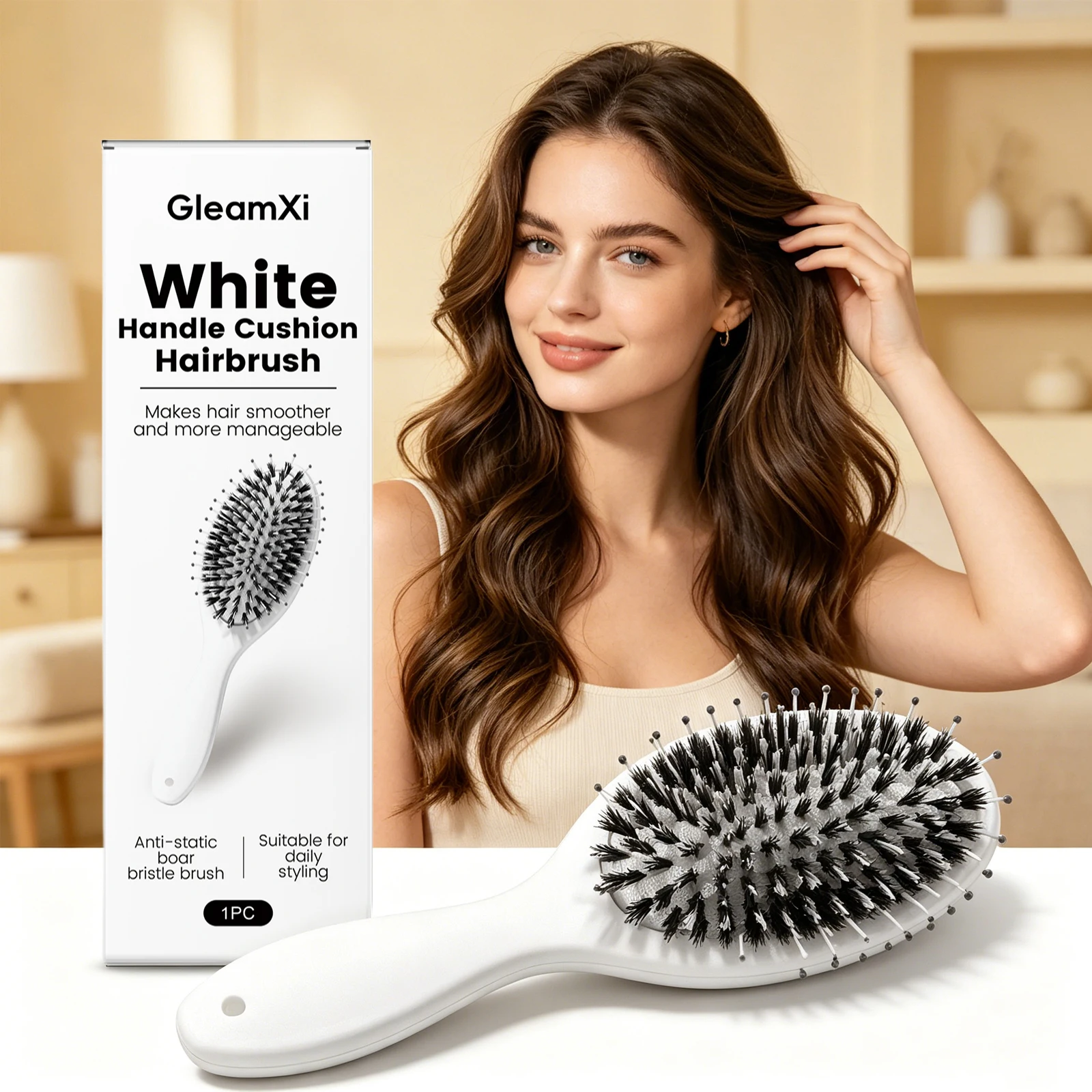 Oval Boar Bristle & Nylon Hair Comb Anti-Static Scalp Massage Comb Air Cushion Hair Brush Hair Salon Styling Tool For Women Gift
Oval Boar Bristle & Nylon Hair Comb Anti-Static Scalp Massage Comb Air Cushion Hair Brush Hair Salon Styling Tool For Women Gift