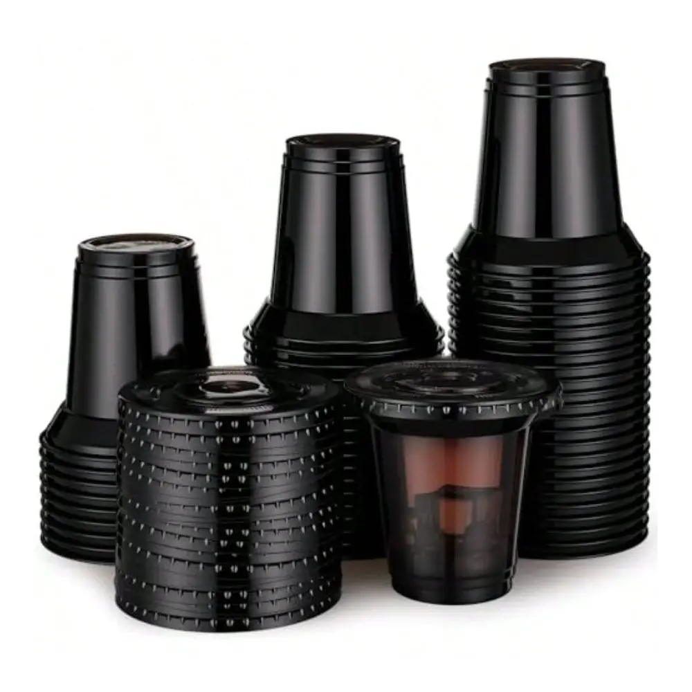 Set 12 Oz Black Plastic Cups With Lids Disposable Black Clear Iced Coffee Cup With Lid For Cold Drinks Coffee Shops Soda Bar Pa
Set 12 Oz Black Plastic Cups With Lids Disposable Black Clear Iced Coffee Cup With Lid For Cold Drinks Coffee Shops Soda Bar Pa