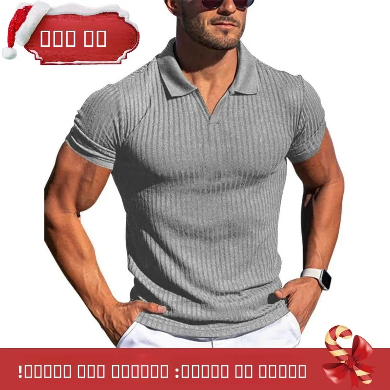 Summer Men's irt V-Ne Vertical Stripes Slim Fit Faion Urban Sle ort Sve Busin Casual Cool Sensation
Summer Men's irt V-Ne Vertical Stripes Slim Fit Faion Urban Sle ort Sve Busin Casual Cool Sensation