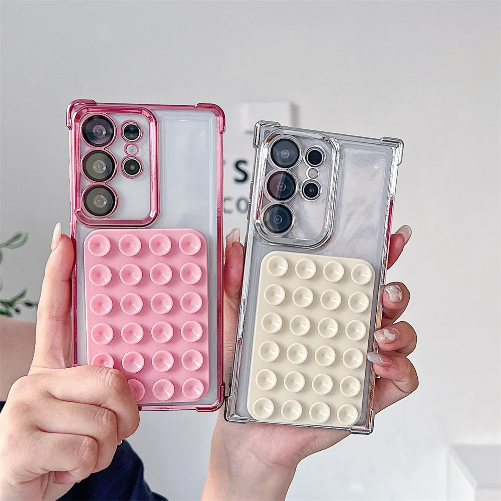 Electroplated Clear Silicone Suction Cup Phone Case for 17 Pro Max Protect Selfie Friendly Fidget Cover for iPhone 16 15 14 13
Electroplated Clear Silicone Suction Cup Phone Case for 17 Pro Max Protect Selfie Friendly Fidget Cover for iPhone 16 15 14 13