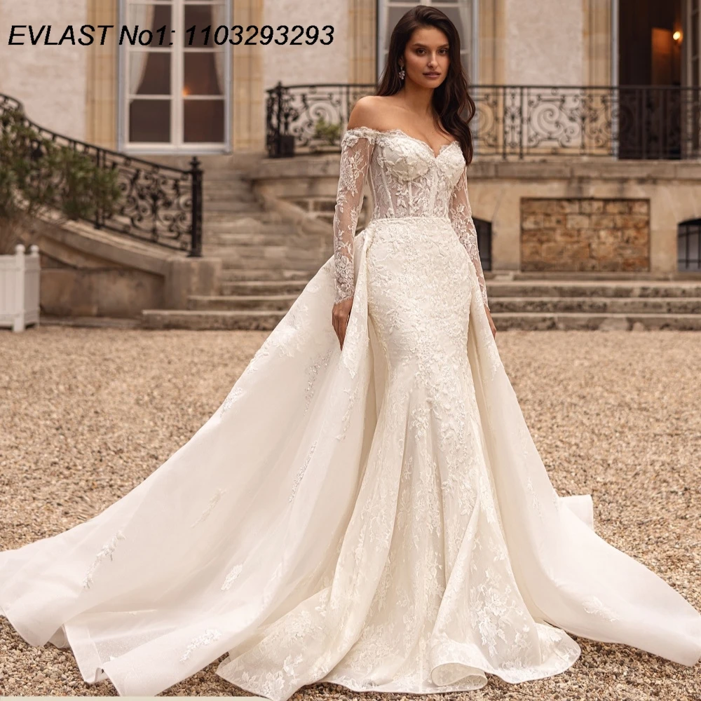 EVLAST Customized Sparkly 2026 Mermaid Wedding Dress Lace Applique Beading Detachable Train Bridal Gown Vestidos De Novia TMD95
EVLAST Customized Sparkly 2026 Mermaid Wedding Dress Lace Applique Beading Detachable Train Bridal Gown Vestidos De Novia TMD95