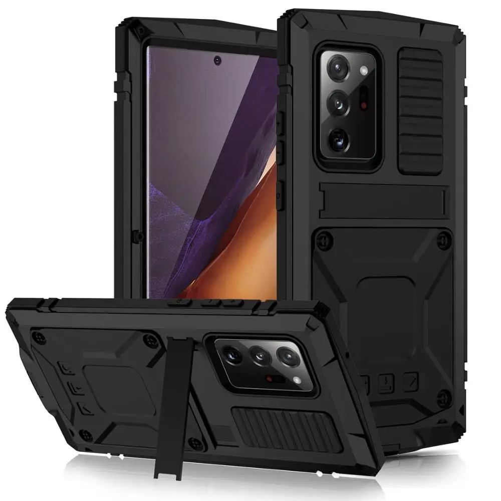 R-just Heavy Duty Armor Phone Case For Samsung Galaxy Note 20 Ultra Metal Aluminum Protective Case With Kickstand For Note20
R-just Heavy Duty Armor Phone Case For Samsung Galaxy Note 20 Ultra Metal Aluminum Protective Case With Kickstand For Note20