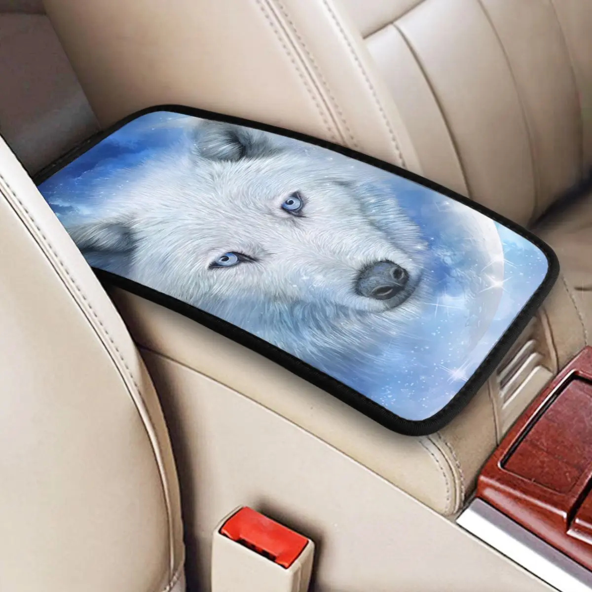 White Wolf Moon Car Accessories Car Handrail Box Cushion Custom Print Non-slip Car Armrest Cover
White Wolf Moon Car Accessories Car Handrail Box Cushion Custom Print Non-slip Car Armrest Cover