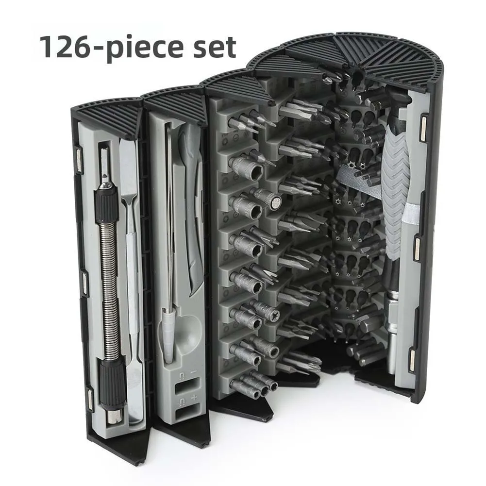 Chrome Vanadium Steel 126-in-1 Precision Screwdriver Set Designed for Detailed For Mobile Phone and Tablet Repair Tasks
Chrome Vanadium Steel 126-in-1 Precision Screwdriver Set Designed for Detailed For Mobile Phone and Tablet Repair Tasks