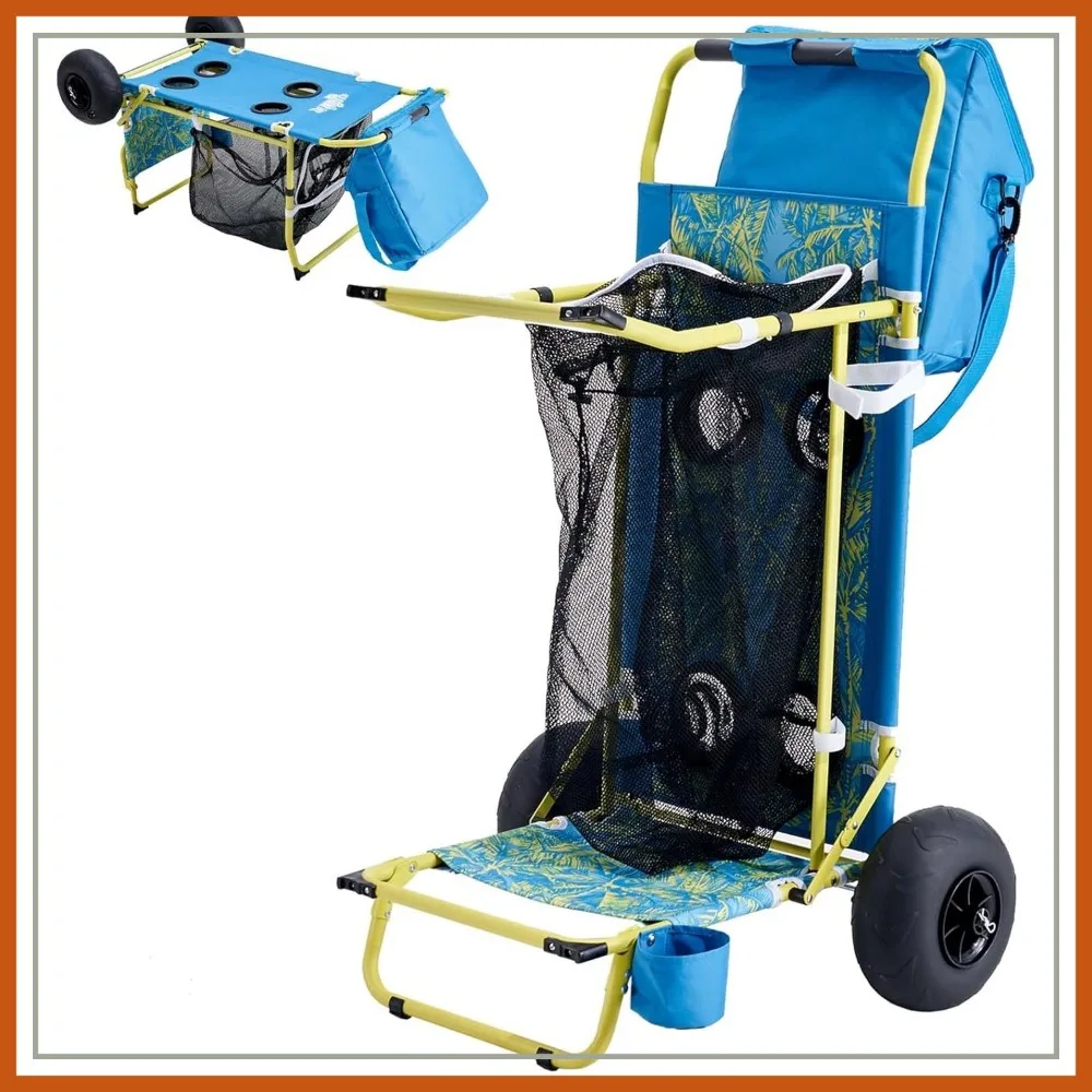 Folding Beach Cart with Big Wheels, Utility Wagon for Sand, 100 lbs Capacity
Folding Beach Cart with Big Wheels, Utility Wagon for Sand, 100 lbs Capacity