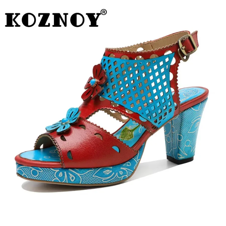 Koznoy 7.5cm Sheepskin Leather Luxury Elegant Females Moccasins Appliques Ethnic Summer Women Plus Size Pumps Print Buckle Shoes
Koznoy 7.5cm Sheepskin Leather Luxury Elegant Females Moccasins Appliques Ethnic Summer Women Plus Size Pumps Print Buckle Shoes