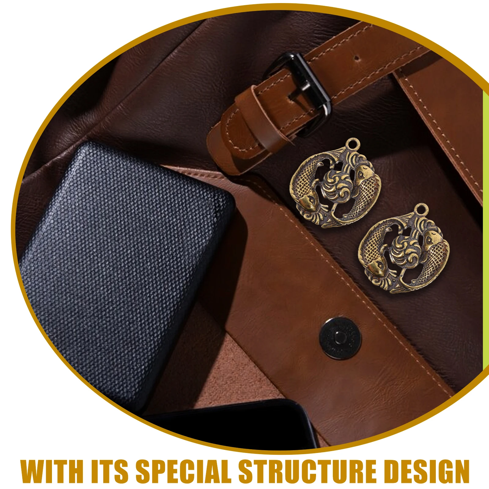 2pcs Retro Brass Buckle Diy Decorative Button Small Keychain Pendant Belt Decoration Durable Elegant Chic Creative
2pcs Retro Brass Buckle Diy Decorative Button Small Keychain Pendant Belt Decoration Durable Elegant Chic Creative