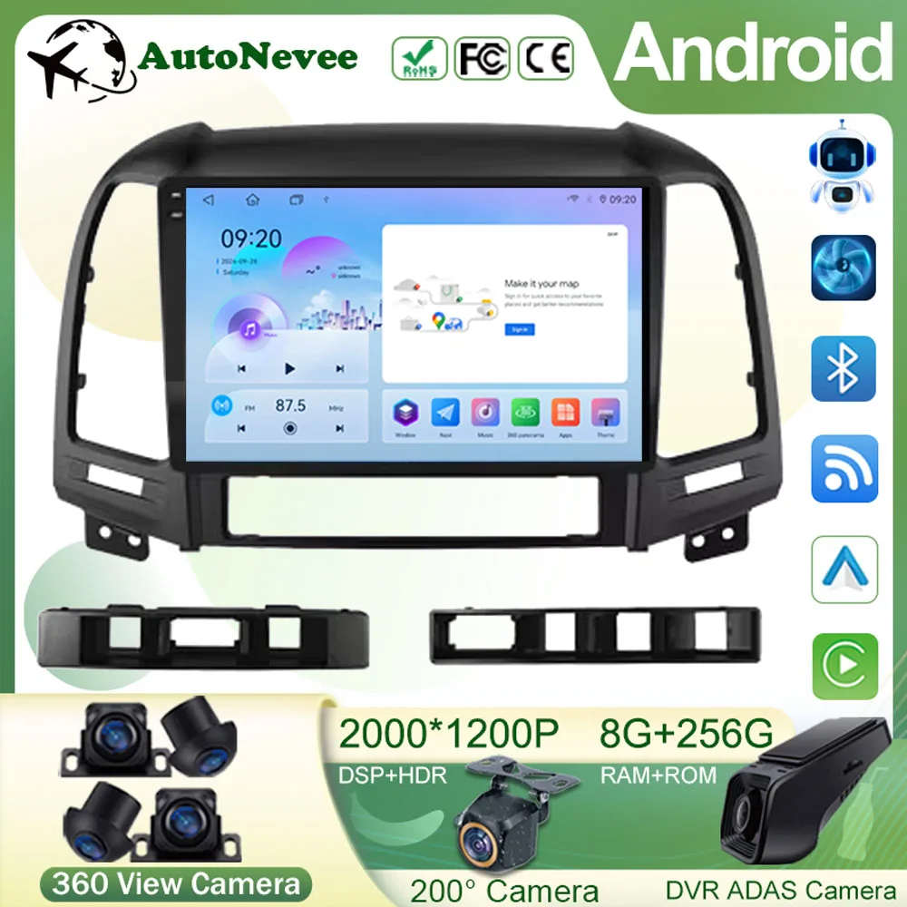 Автомобильный радиоприемник Android 14 DSP, мультимедийный видеоплеер, навигация, GPS для Hyundai Santa Fe 2 2006-2012, без 2din, головное устройство Carplay
Автомобильный радиоприемник Android 14 DSP, мультимедийный видеоплеер, навигация, GPS для Hyundai Santa Fe 2 2006-2012, без 2din, головное устройство Carplay