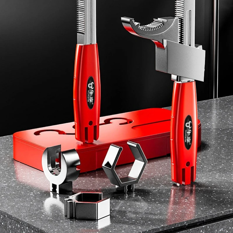 Aluminum Alloy Sink Bathroom Wrench Multifunctional Grip Comfortable Grip Slip Toothed Belt Exquisite Storage Box Wear-resistant
Aluminum Alloy Sink Bathroom Wrench Multifunctional Grip Comfortable Grip Slip Toothed Belt Exquisite Storage Box Wear-resistant