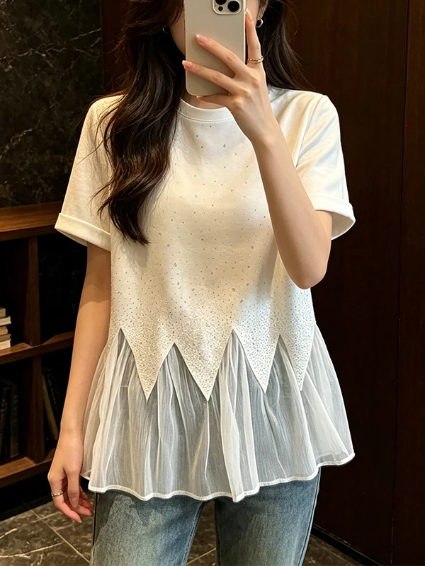plus Size Summer Short Sleeve round Neck Soft Satin T-Shirt Women's Commute Style Korean Version Loose Fit Breathable Skin-Fr...
plus Size Summer Short Sleeve round Neck Soft Satin T-Shirt Women's Commute Style Korean Version Loose Fit Breathable Skin-Fr...