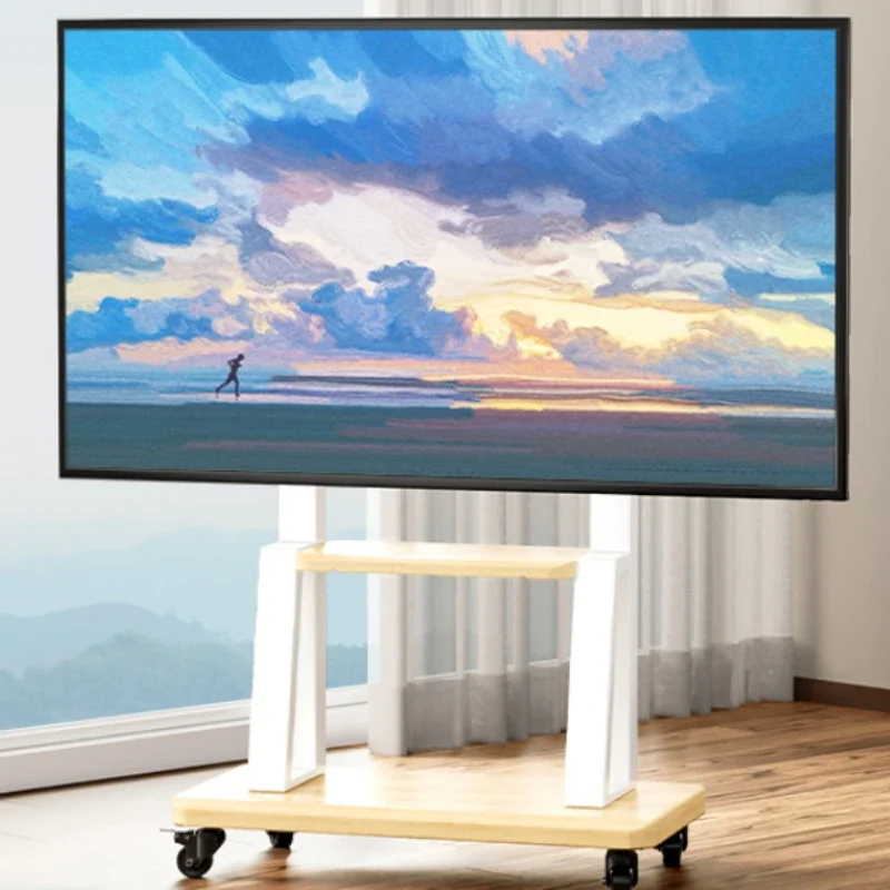 Premium TV stand, floor to floor mobile, rotating trolley, household wood grain 
Premium TV stand, floor to floor mobile, rotating trolley, household wood grain